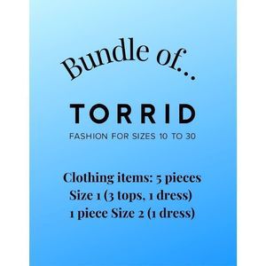 BUNDLE of Torrid Size 1-2 Items: 5 Total Items